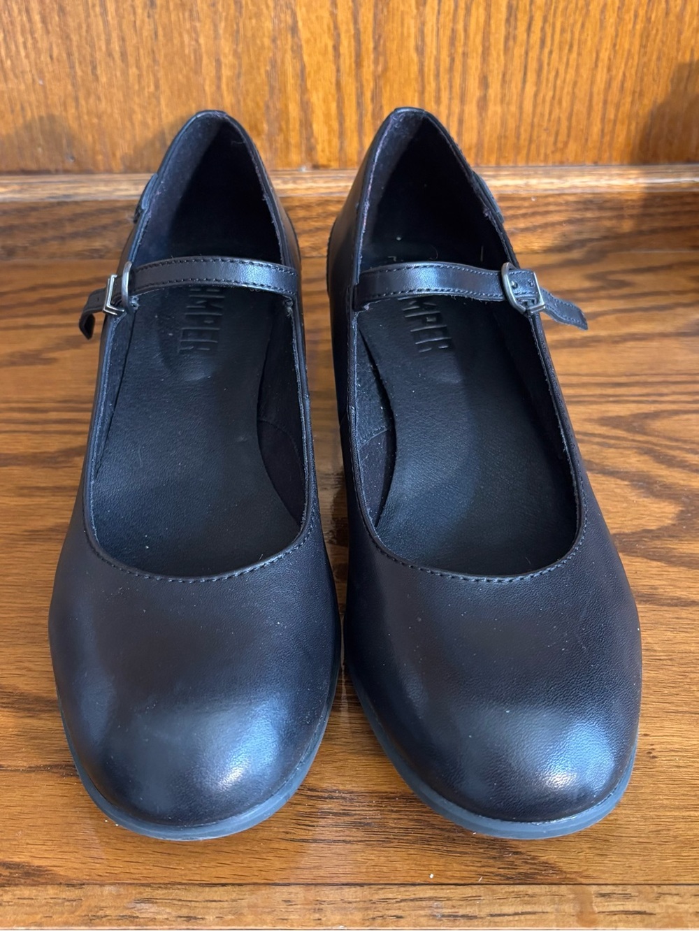 Camper Black Mary Jane Heels